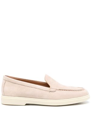 Santoni mocassins en cuir à design à enfiler - Tons neutres