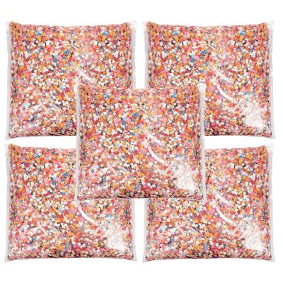 Confetti snippers van papier - 5x - multi colours mix - 400 gram zakje - feestartikelen/versieringen