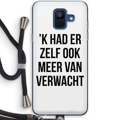 Meer verwacht: Samsung Galaxy A6 (2018) Transparant Hoesje met koord