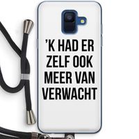 Meer verwacht: Samsung Galaxy A6 (2018) Transparant Hoesje met koord