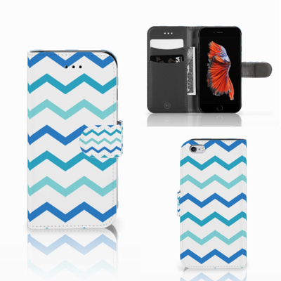 Apple iPhone 6 | 6s | Telefoon Hoesje | Zigzag Blauw