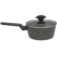 Gerimport Steel / sauspan - zwart marble - D16 cm - aluminium