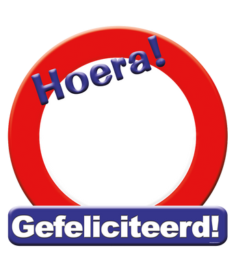 Huldeschild gefeliciteerd