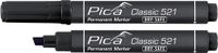 Pica Permanentmarker | zwart | streepbreedte 2-6 mm | spitse punt | 10 stuks - 521/46 - 521/46 - thumbnail