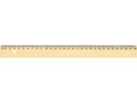 Kangaro Liniaal 30cm hout met metaalinleg