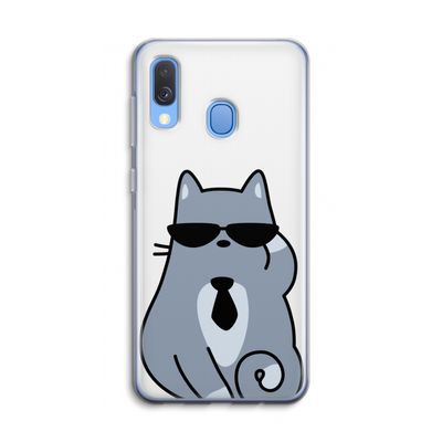 Cool cat: Samsung Galaxy A40 Transparant Hoesje