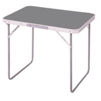 Sunnydays camping tafel - aluminium - opvouwbaar - grijs - L80 x B60 x H70 cm - thumbnail