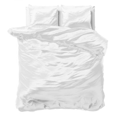 Sale: -44% | Dekbedovertrek Beauty Skin Care - Wit - Tweepersoons (200x200 Cm) - Wit Microvezel - Effen - Sleeptime - Dekbed-Discounter.nl