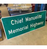 Chief Manuelito Memorial Highway Verkkersbord - 185 x 77cm - Origineel