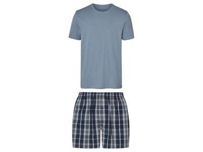 esmara Men Korte heren pyjama (blauw/marineblauw/grijs, L)