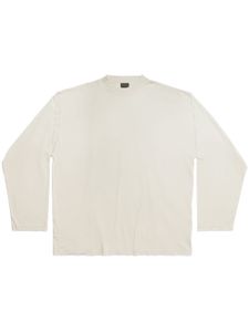 Balenciaga t-shirt en coton à logo imprimé - Tons neutres