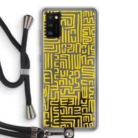 Majorelle Blue Print: Samsung Galaxy A41 Transparant Hoesje met koord