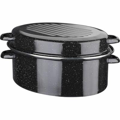 Kookpot met Deksel GSW noir Geëmailleerd Staal