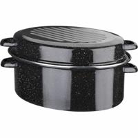 Kookpot met Deksel GSW noir Geëmailleerd Staal