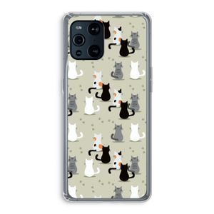 Katten: Oppo Find X3 Pro Transparant Hoesje