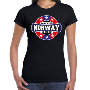 Have fear Norway is here / Noorwegen supporter t-shirt zwart voor dames