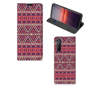 Sony Xperia 5 II Hoesje met Magneet Aztec Paars