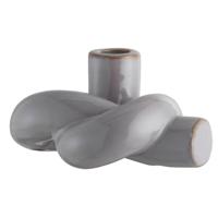 Op=Op | Leen Bakker - Kandelaar Knoop - Lila - 11,5x15,5x8 Cm - Keramiek - Paars - 15.5x11.5x8 Cm