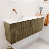 Toiletmeubel Mondiaz Joya | 111.6 cm | Meubelkleur Dusk | Faye wastafel Talc Links | Zonder kraangat(en) Toiletmeubel Mondiaz Joya | 111.6 cm | Meubelkleur Dusk | Faye wastafel Talc Links | Zonder kraangat(en)