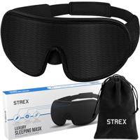Strex Luxe Slaapmasker - 3D Ergonomisch - 100% Verduisterend - Traagschuim - Slaap Masker - Oog Masker - thumbnail