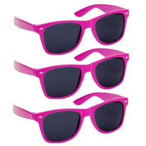 Hippe party zonnebrillen fuchsia roze volwassenen 10 stuks