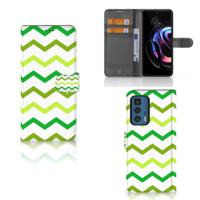 Motorola Edge 20 Pro | Telefoon Hoesje | Zigzag Groen Motorola Edge 20 Pro | Telefoon Hoesje | Zigzag Groen