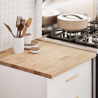 Keuken werkblad rechthoekig 60x63,5x2,7 cm massief eikenhout