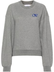 Off-White sweat à logo brodé - Gris