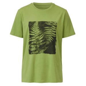T-shirt van bio-katoen met elastaan, kiwi Maat: S