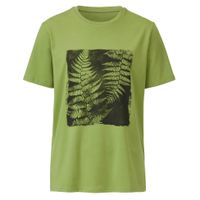 T-shirt van bio-katoen met elastaan, kiwi Maat: S - thumbnail