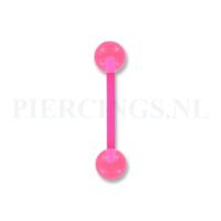 Tongpiercing flexibel roze