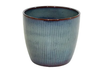 Pot egg bohemian d45.5h41.5cm blauw