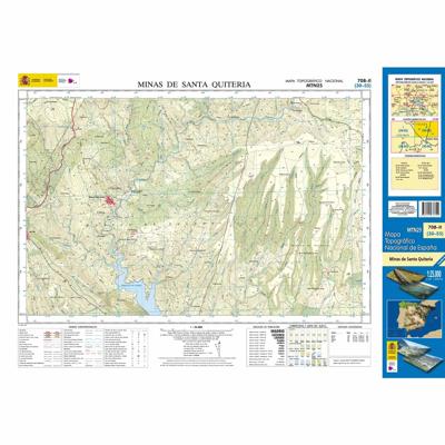 Topografische kaart 708-II Minas de Santa Quiteria | CNIG - Instituto Geográfico Nacional1