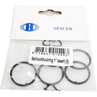 Hzb balhoofdvulring 1 inch / 22.2 mm zwart 5 stuks 6500061