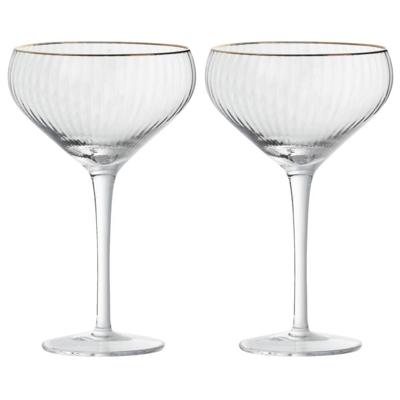 Leen Bakker - Cocktailglazen Camille - 280 Ml - 2 Stuks - Glas - Transparant - B18 Cm