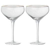 Leen Bakker - Cocktailglazen Camille - 280 Ml - 2 Stuks - Glas - Transparant - B18 Cm