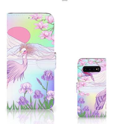 Samsung Galaxy S10 Plus | Telefoonhoesje | Met pasjeshouder | Bird