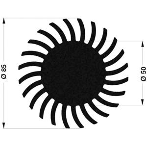 Fischer Elektronik 10103904 SK 572 10 ME LED-koellichaam 2.65 K/W (Ø x h) 85 mm x 10 mm