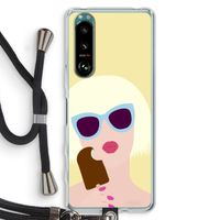 Ice cream: Sony Xperia 5 III Transparant Hoesje met koord