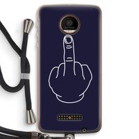 F**k U: Motorola Moto Z Force Transparant Hoesje met koord