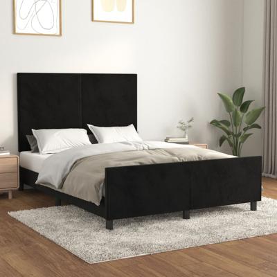 Bedframe zonder matras 140x200 cm fluweel zwart