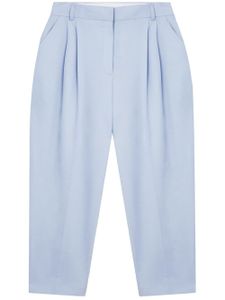 Stella McCartney pantalon court à design plissé - Bleu