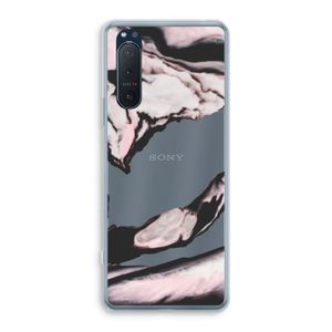 Roze stroom: Sony Xperia 5 II Transparant Hoesje
