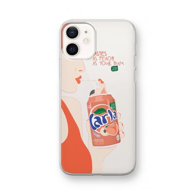 Peach please!: iPhone 12 mini Transparant Hoesje