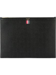 Thom Browne grand étui d'ordinateur zippé - Noir