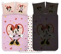 Minnie Mouse Peuterdekbedovertrek Glow in the Dark - 100 x 135 cm - Katoen