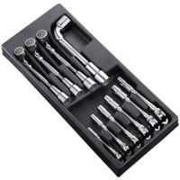 Expert by Facom Module van de 10 Gebogen Open Pijpsleutels | 6-kant x 6-kant 8->19 mm - E194939
