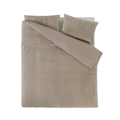 Dekbedovertrek Teddy Chevron Luxe & Patroon 140x200 Cm Antraciet Verwarmend Sleeptime - Dekbed-Discounter.nl