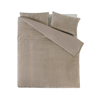 Dekbedovertrek Teddy Chevron Luxe & Patroon 140x200 Cm Antraciet Verwarmend Sleeptime - Dekbed-Discounter.nl