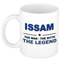 Naam cadeau mok/ beker Issam The man, The myth the legend 300 ml - Naam mokken - thumbnail